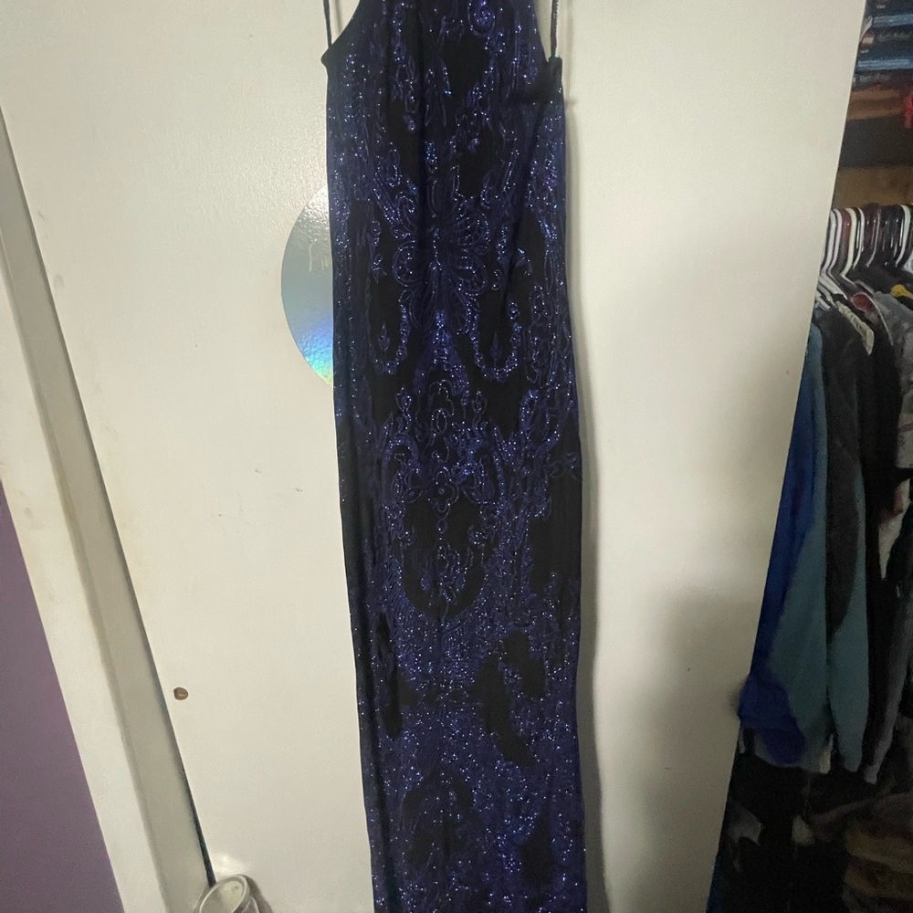 Elegant Black and Blue Women's Dress